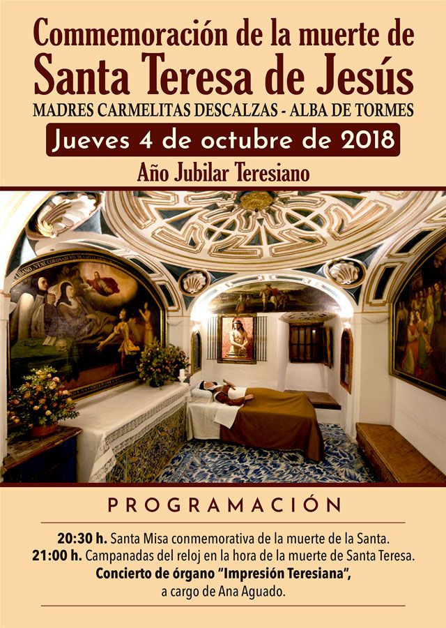 Conmemoración de la muerte de Santa Tersa de Jesús